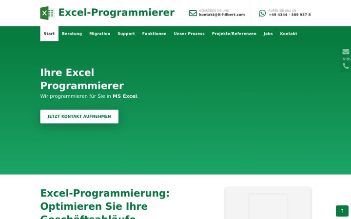 Screenshot of excel-programmierer.com