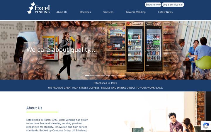 Zrzut ekranu excel-vending.co.uk