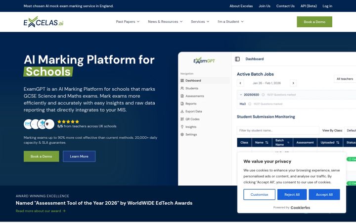 Screenshot of excelas.ai