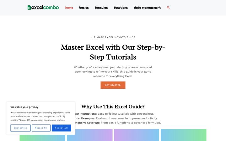 Screenshot of excelcombo.com