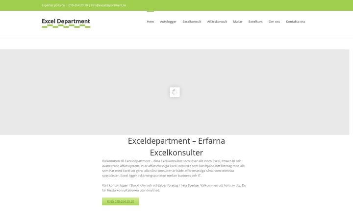 Screenshot of exceldepartment.com