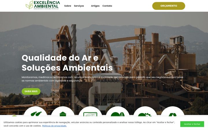Screenshot di excelenciaambiental.com.br