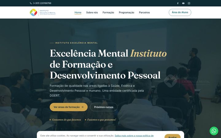 Екранна снимка на excelenciamental.pt