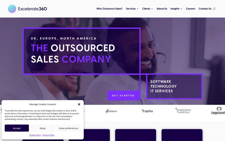Screenshot of excelerate360.com