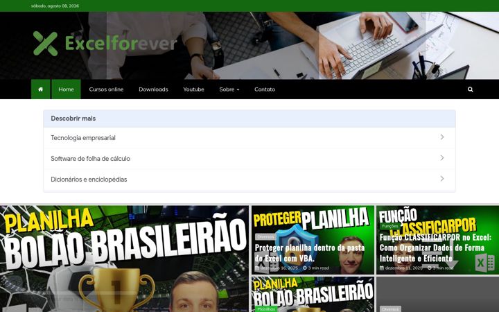Screenshot of excelforever.com.br