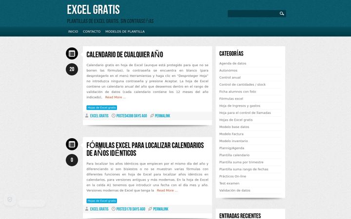 Screenshot of excelgratis.com
