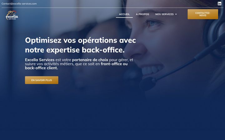 Screenshot of excella-services.com