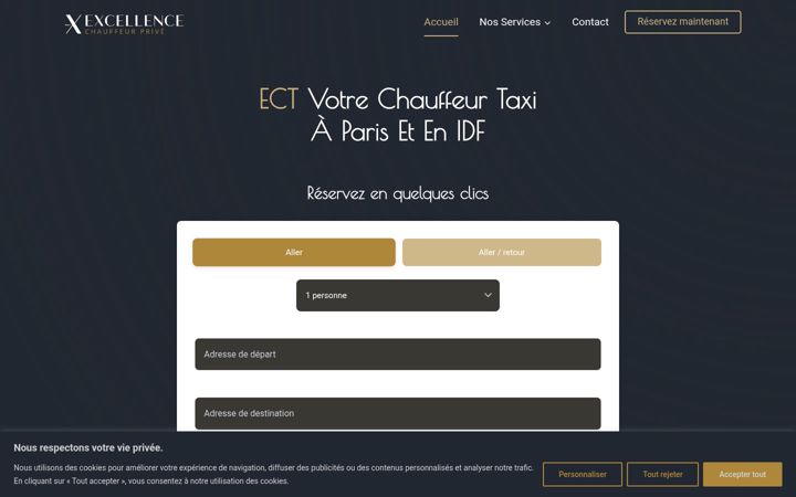 Screenshot of excellence-chauffeur-prive.fr