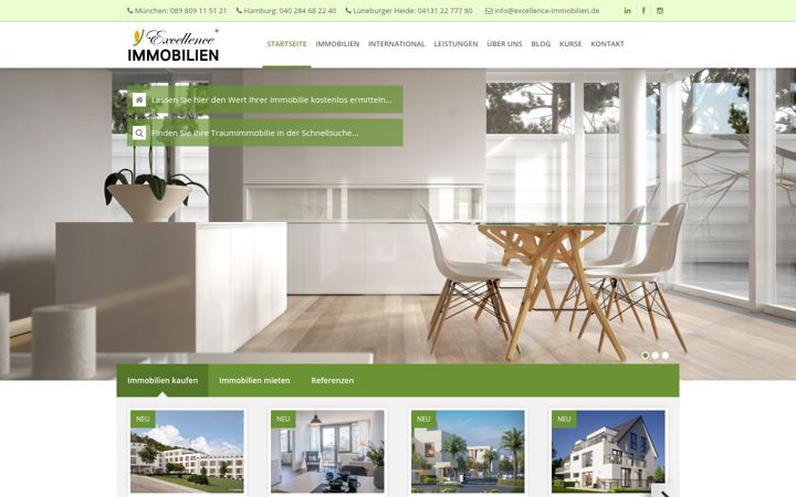 Screenshot of excellence-immobilien.de