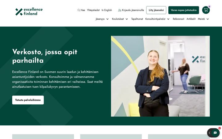 Screenshot of excellencefinland.fi