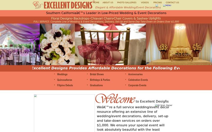 Screenshot of excellentdesigns.org