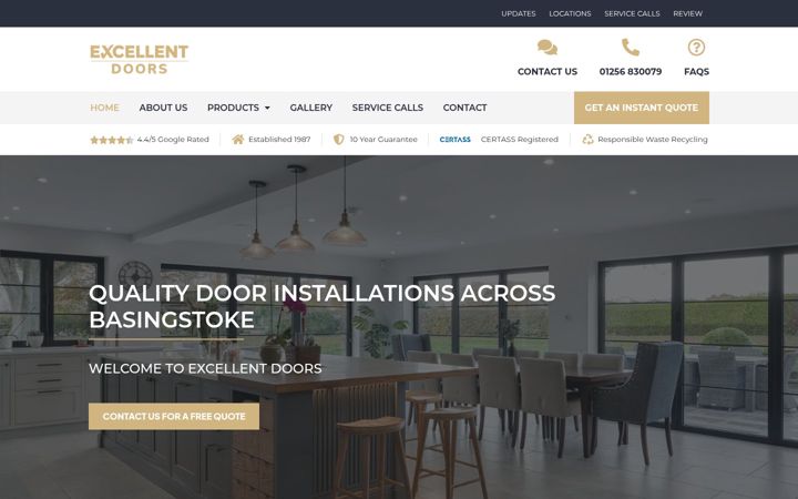 Screenshot of excellentdoors.co.uk