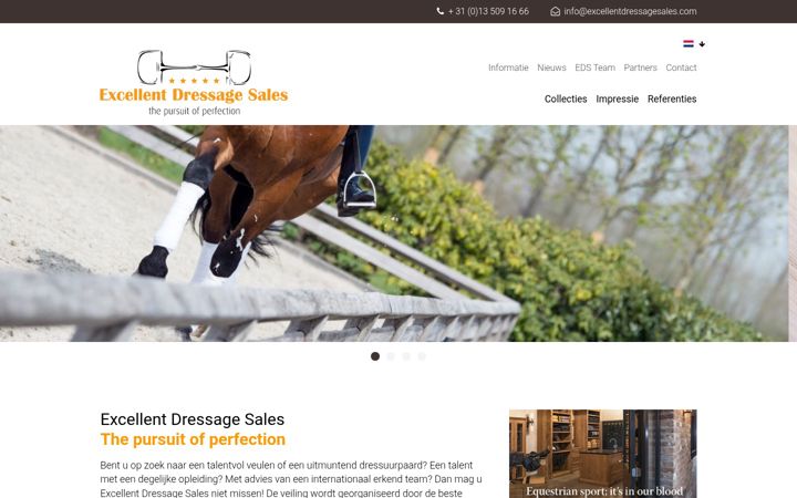 Screenshot of excellentdressagesales.com
