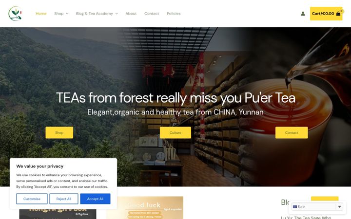 Screenshot of excellentforesttea.com