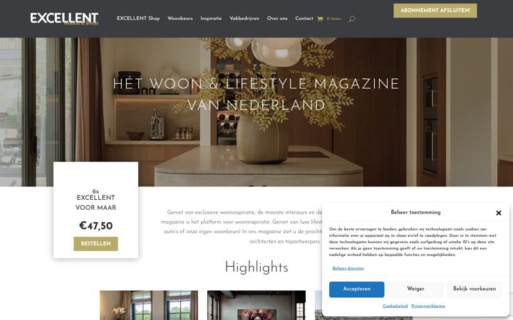 Screenshot of excellentmagazine.nl