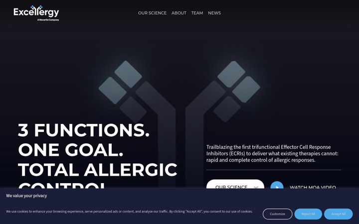 Screenshot of excellergy.com