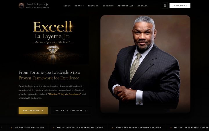 Screenshot of excelltoexcellence.com