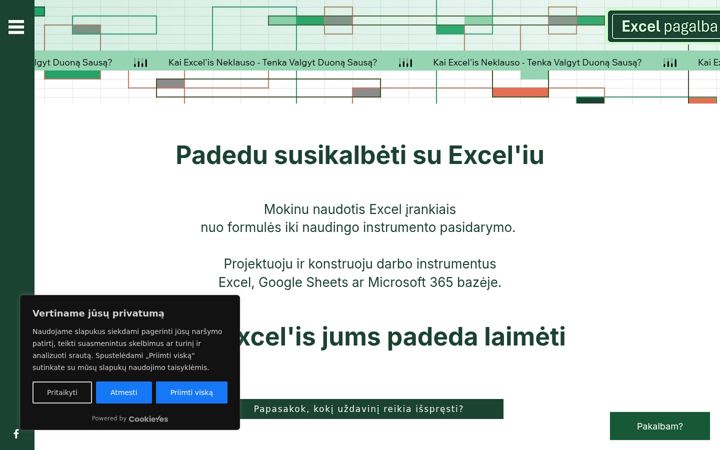 Snímek obrazovky excelpagalba.lt