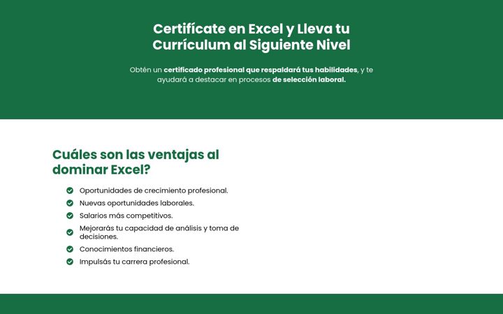 Screenshot of excelprocursos.com
