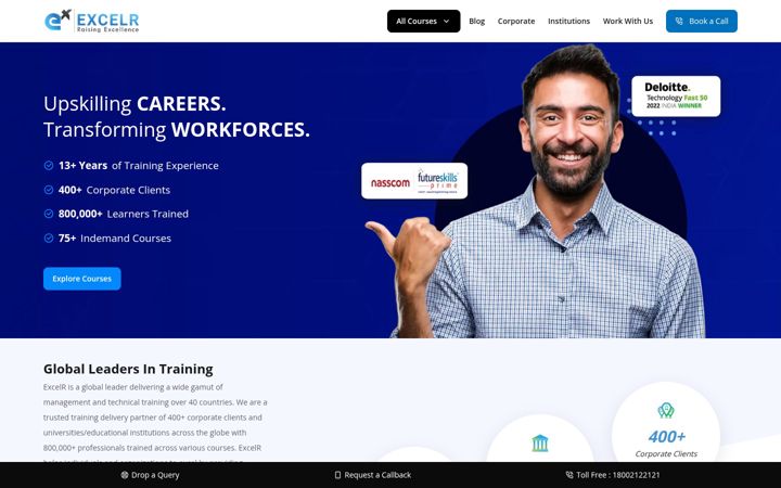 Screenshot of excelr.com