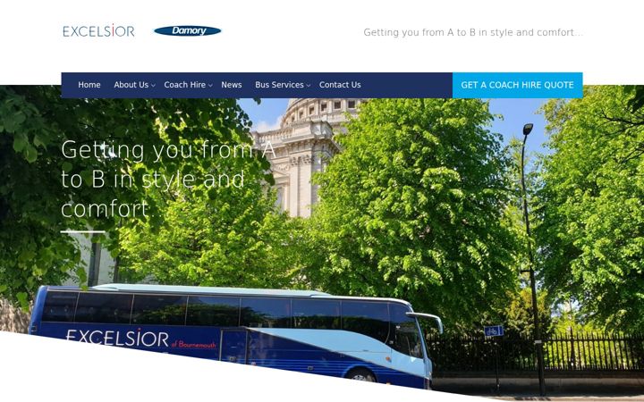 Screenshot of excelsior-coaches.com