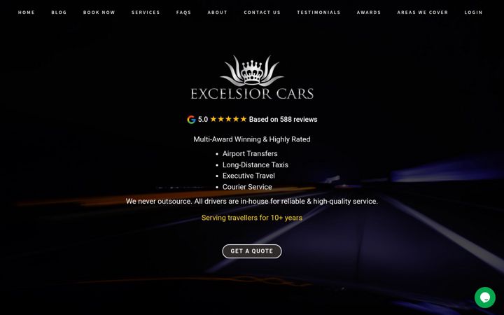 Zrzut ekranu excelsiorcars.co.uk