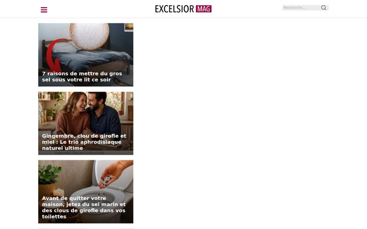 Screenshot of excelsiormag.com