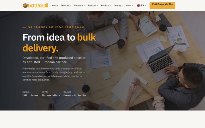 Screenshot of exceltch.com