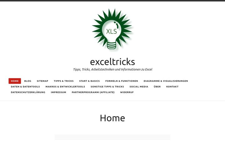 Screenshot of exceltricks.blog