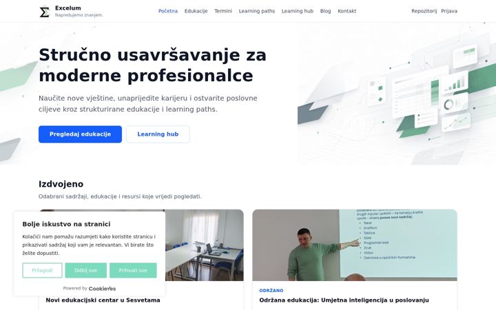 Screenshot of excelum.hr