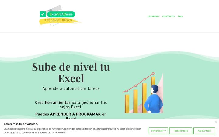 Screenshot of excelvbaonline.com