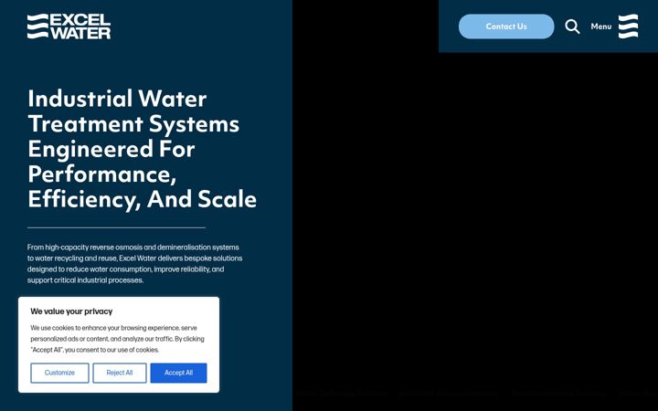 Zrzut ekranu excelwater.co.uk