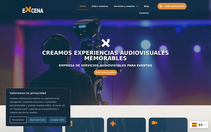 Screenshot of excena.com