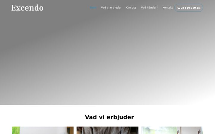 Screenshot of excendo.se