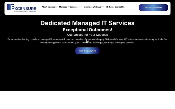 Screenshot of excensure.com