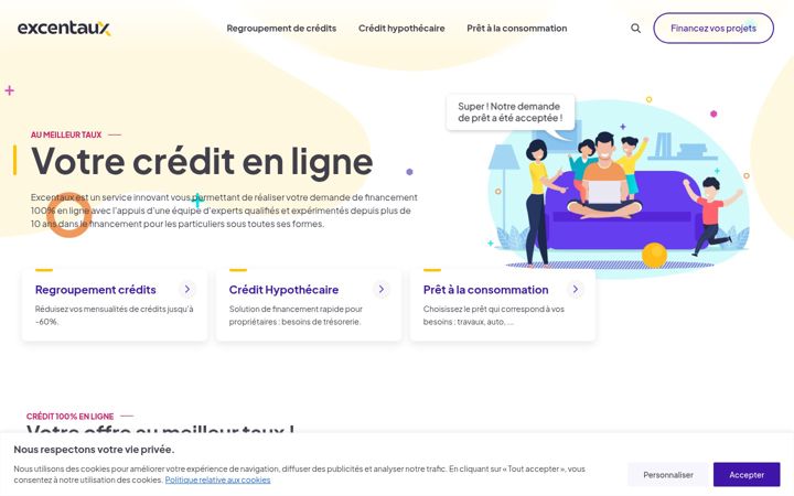 Screenshot of excentaux.com
