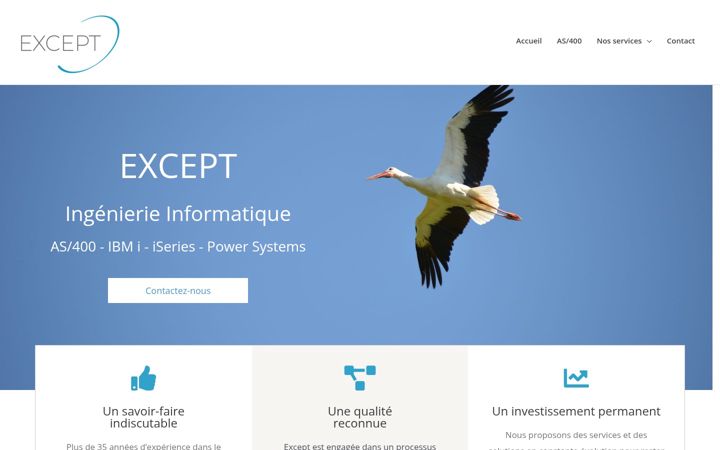 Screenshot of except-informatique.com