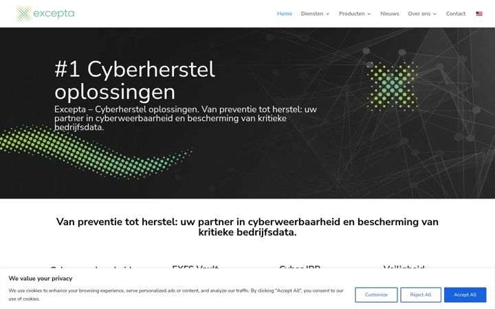 Screenshot of excepta.com