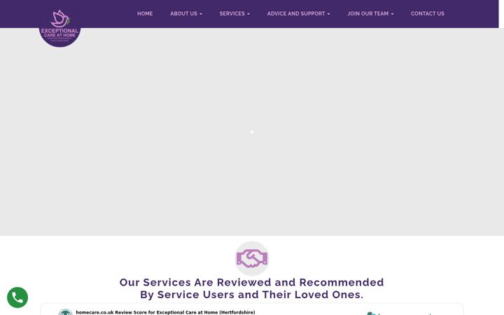 Zrzut ekranu exceptionalcareathome.co.uk