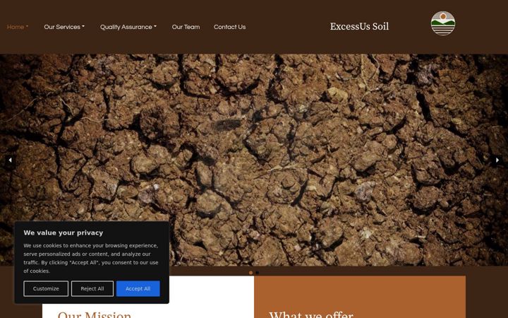 Screenshot of excessussoil.com