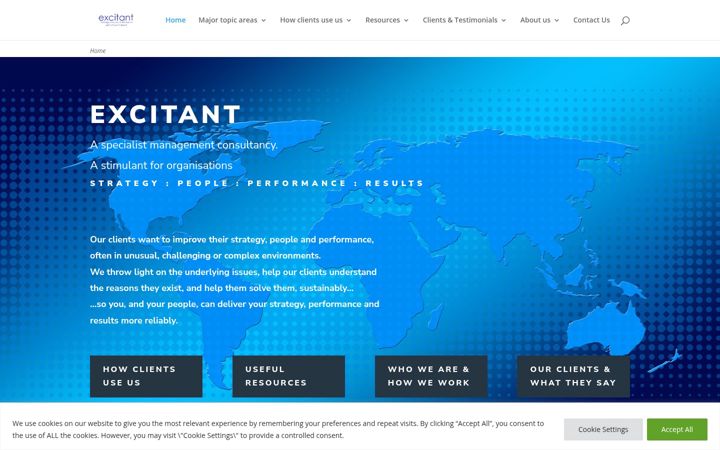 Screenshot of excitant.co.uk