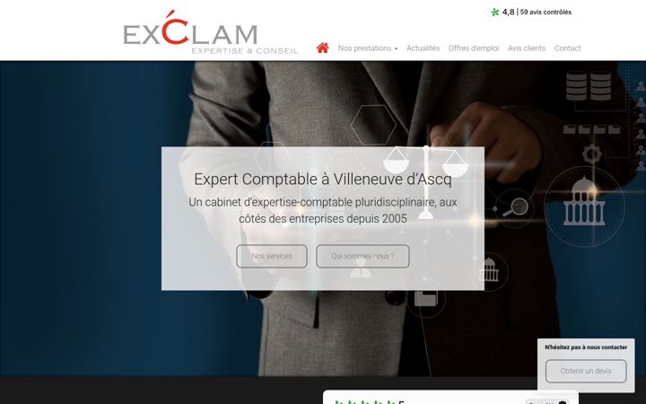 Screenshot of exclam-expertise.com