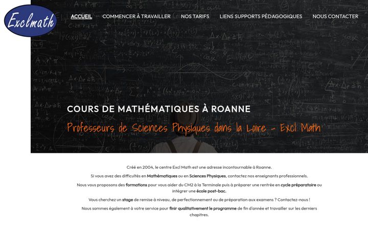 Screenshot of exclmath-roanne.fr