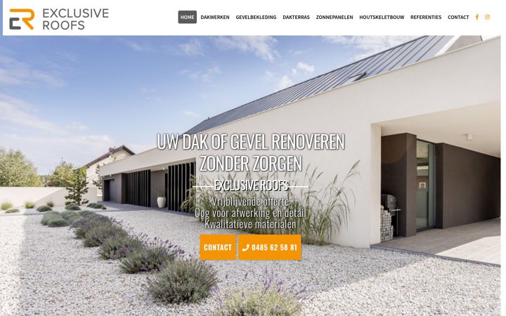 Snímek obrazovky exclusive-roofs.be