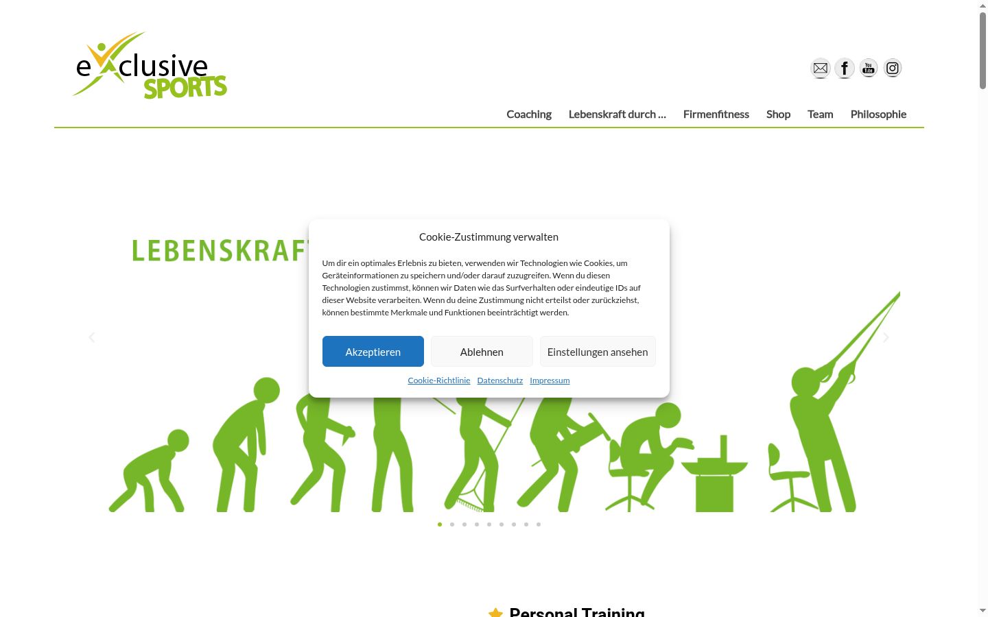 Screenshot tal-banner tal-kunsens muri qabel kwalunkwe interazzjoni