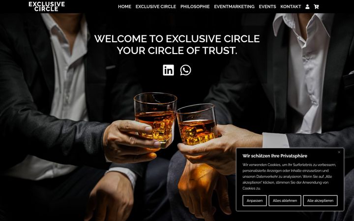 Screenshot of exclusivecircle.de