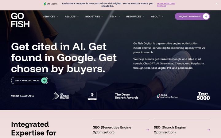Screenshot of exclusiveconcepts.com