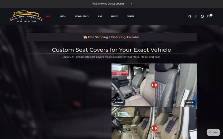 Screenshot of exclusivecoversusa.com