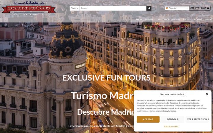 Screenshot of exclusivefuntours.es