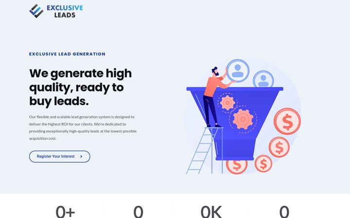 Képernyőkép: exclusiveleads.co.za